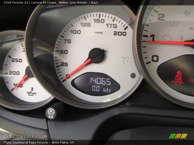 Meteor Grey Metallic / Black 2008 Porsche 911 Carrera 4S Coupe