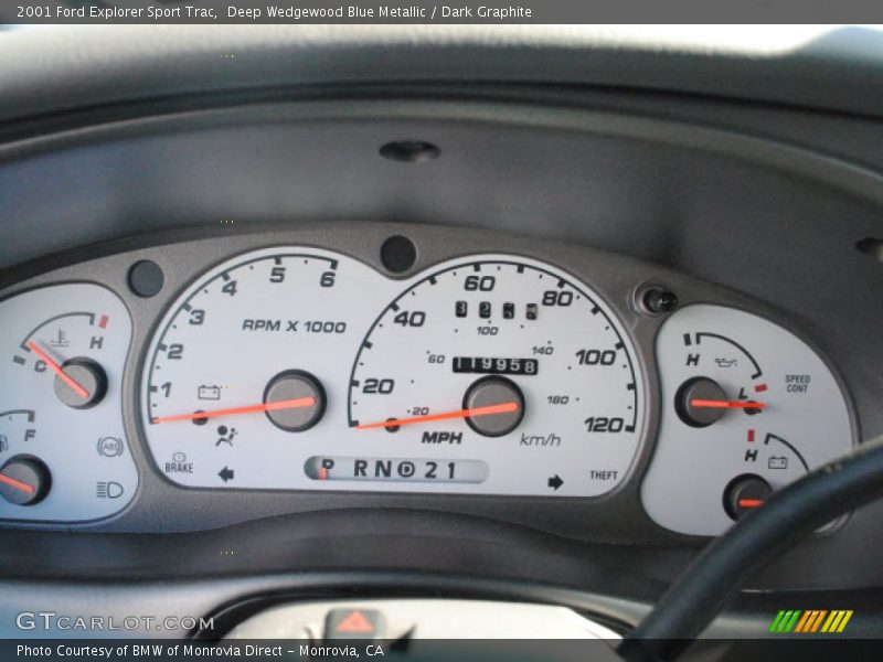Deep Wedgewood Blue Metallic / Dark Graphite 2001 Ford Explorer Sport Trac