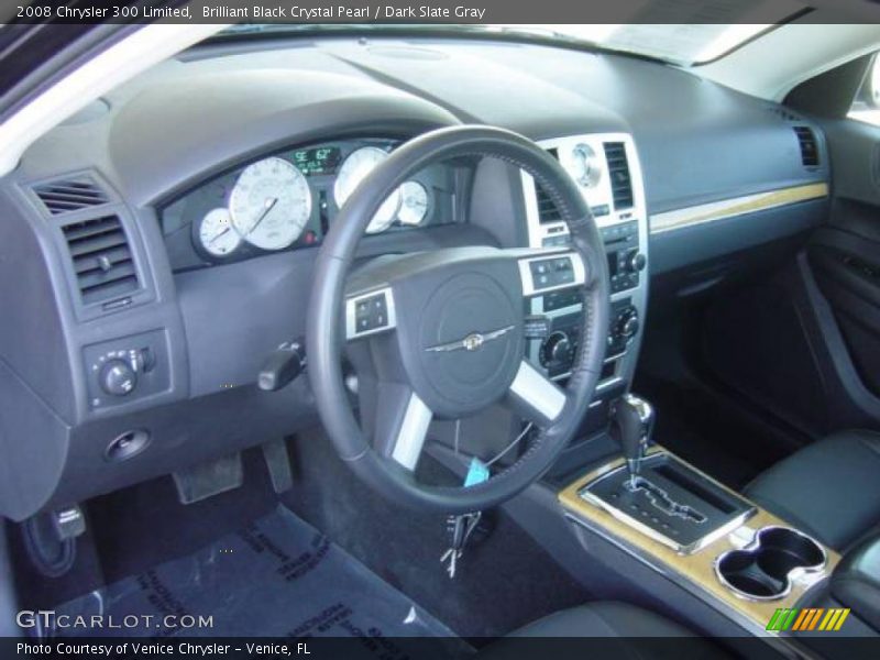 Brilliant Black Crystal Pearl / Dark Slate Gray 2008 Chrysler 300 Limited