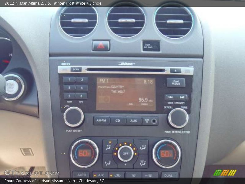 Winter Frost White / Blonde 2012 Nissan Altima 2.5 S