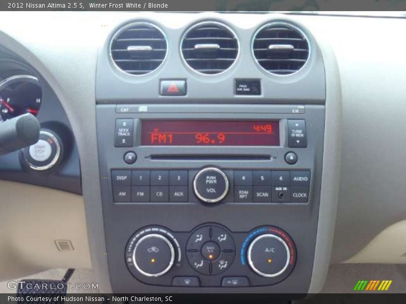 Winter Frost White / Blonde 2012 Nissan Altima 2.5 S