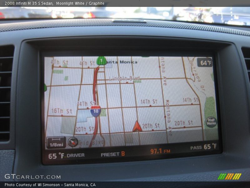 Moonlight White / Graphite 2008 Infiniti M 35 S Sedan