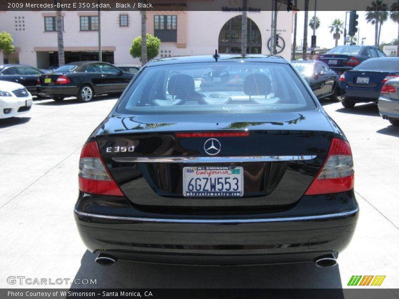 Black / Black 2009 Mercedes-Benz E 350 Sedan
