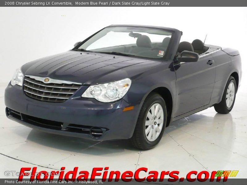 Modern Blue Pearl / Dark Slate Gray/Light Slate Gray 2008 Chrysler Sebring LX Convertible