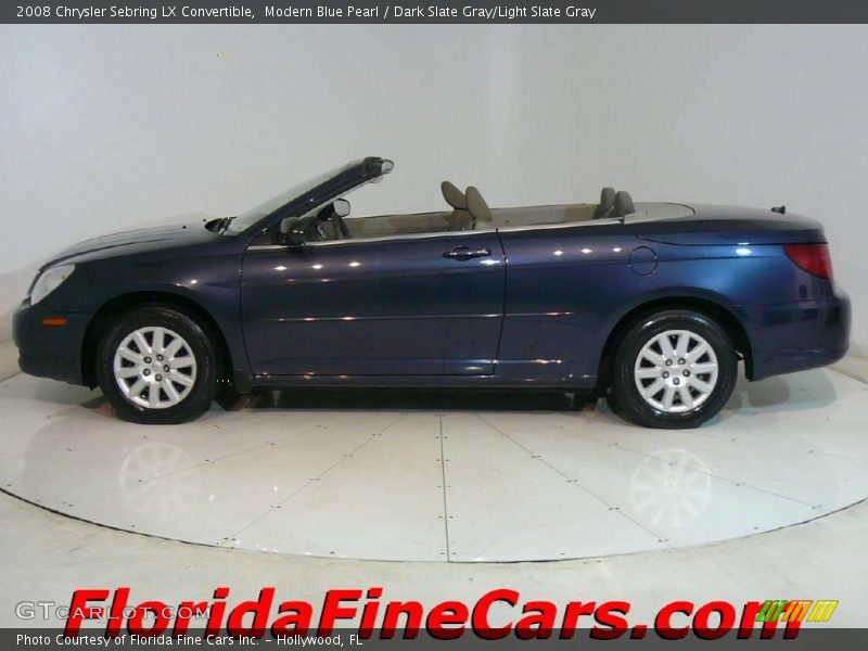 Modern Blue Pearl / Dark Slate Gray/Light Slate Gray 2008 Chrysler Sebring LX Convertible