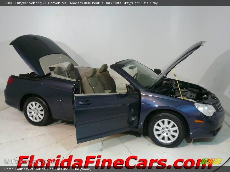 Modern Blue Pearl / Dark Slate Gray/Light Slate Gray 2008 Chrysler Sebring LX Convertible
