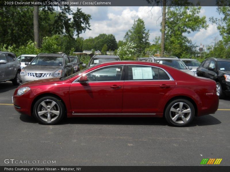 Red Jewel / Cocoa/Cashmere 2009 Chevrolet Malibu LT Sedan