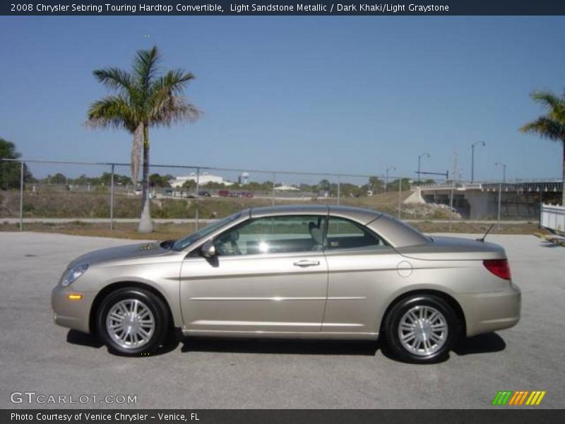Light Sandstone Metallic / Dark Khaki/Light Graystone 2008 Chrysler Sebring Touring Hardtop Convertible