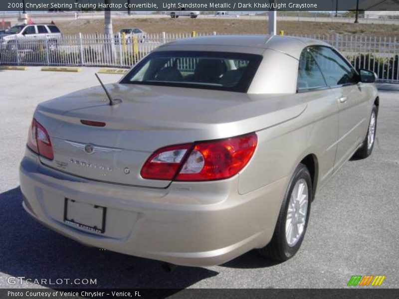 Light Sandstone Metallic / Dark Khaki/Light Graystone 2008 Chrysler Sebring Touring Hardtop Convertible