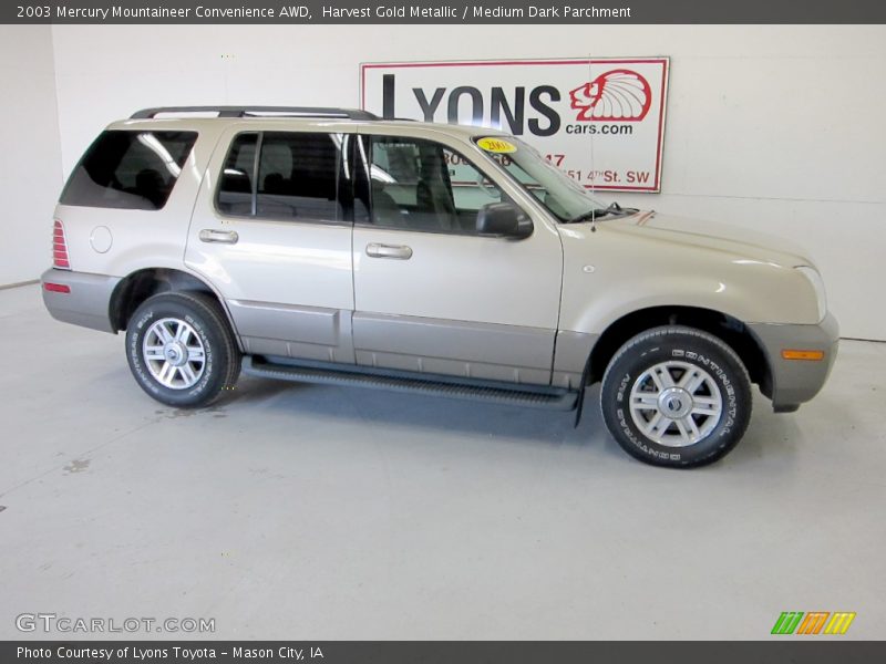 Harvest Gold Metallic / Medium Dark Parchment 2003 Mercury Mountaineer Convenience AWD