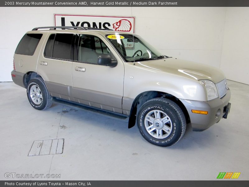 Harvest Gold Metallic / Medium Dark Parchment 2003 Mercury Mountaineer Convenience AWD