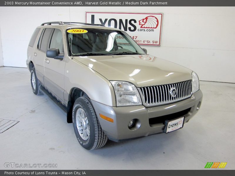 Harvest Gold Metallic / Medium Dark Parchment 2003 Mercury Mountaineer Convenience AWD