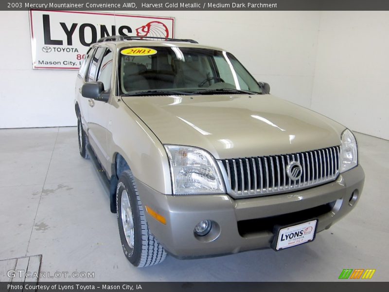 Harvest Gold Metallic / Medium Dark Parchment 2003 Mercury Mountaineer Convenience AWD