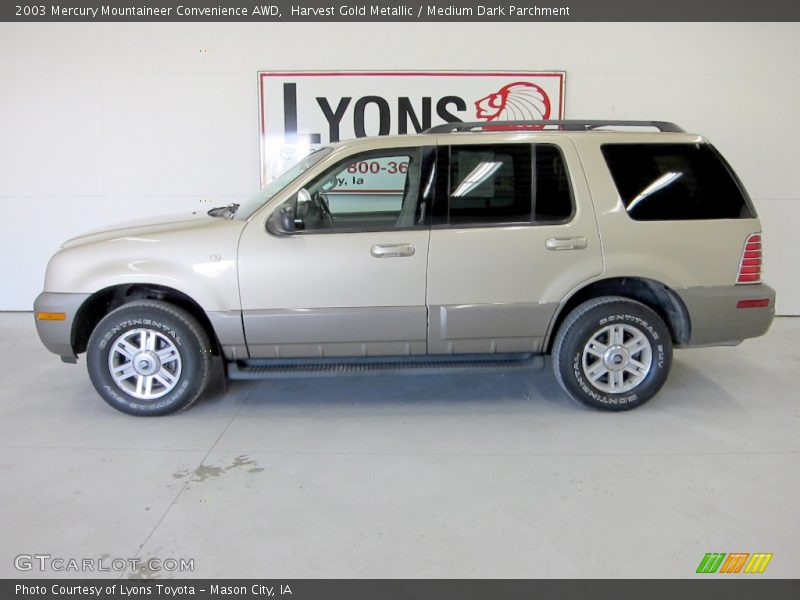 Harvest Gold Metallic / Medium Dark Parchment 2003 Mercury Mountaineer Convenience AWD
