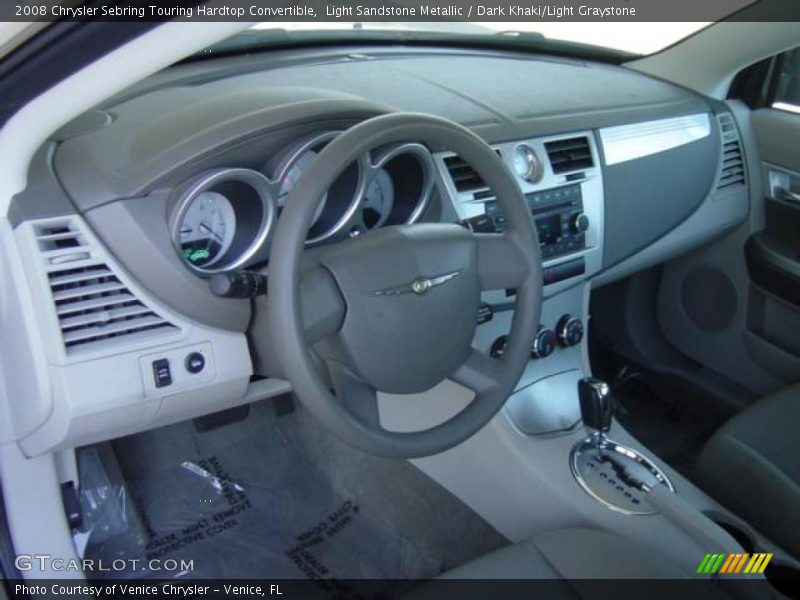Light Sandstone Metallic / Dark Khaki/Light Graystone 2008 Chrysler Sebring Touring Hardtop Convertible