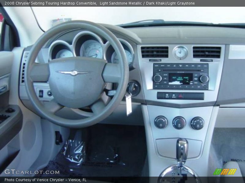 Light Sandstone Metallic / Dark Khaki/Light Graystone 2008 Chrysler Sebring Touring Hardtop Convertible