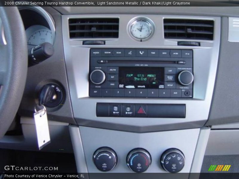 Light Sandstone Metallic / Dark Khaki/Light Graystone 2008 Chrysler Sebring Touring Hardtop Convertible