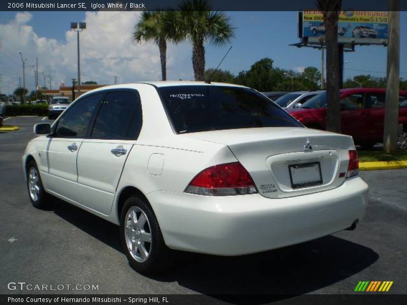 Igloo White / Black 2006 Mitsubishi Lancer SE