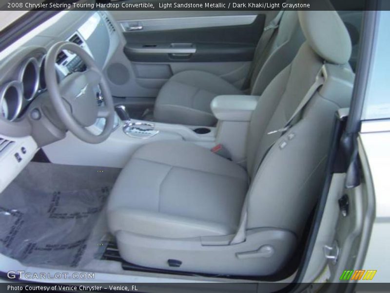 Light Sandstone Metallic / Dark Khaki/Light Graystone 2008 Chrysler Sebring Touring Hardtop Convertible