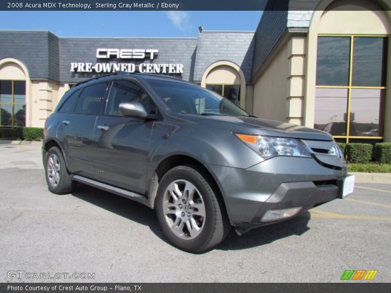 Sterling Gray Metallic / Ebony 2008 Acura MDX Technology