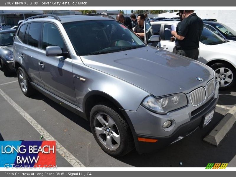 Silver Grey Metallic / Black 2007 BMW X3 3.0si