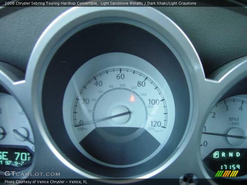 Light Sandstone Metallic / Dark Khaki/Light Graystone 2008 Chrysler Sebring Touring Hardtop Convertible