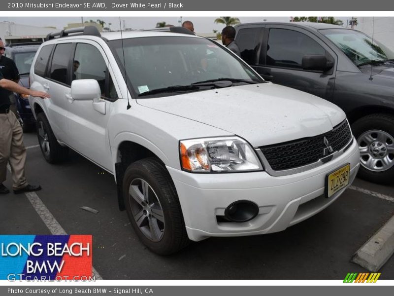 Dover White Pearl / Black 2010 Mitsubishi Endeavor SE AWD