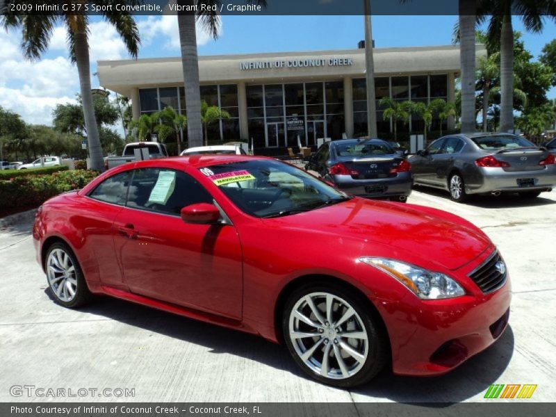 Vibrant Red / Graphite 2009 Infiniti G 37 S Sport Convertible
