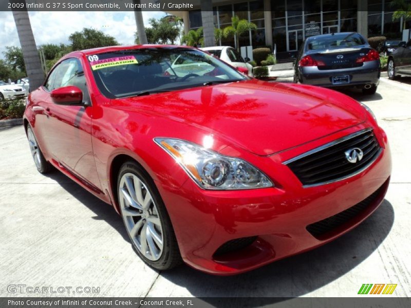 Vibrant Red / Graphite 2009 Infiniti G 37 S Sport Convertible