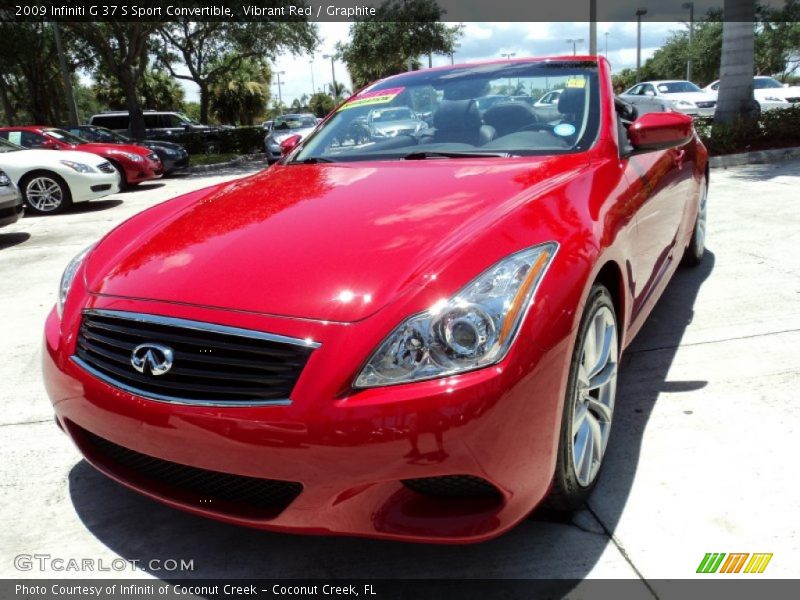 Vibrant Red / Graphite 2009 Infiniti G 37 S Sport Convertible