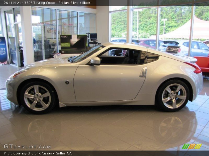 Brilliant Silver / Black 2011 Nissan 370Z Touring Coupe