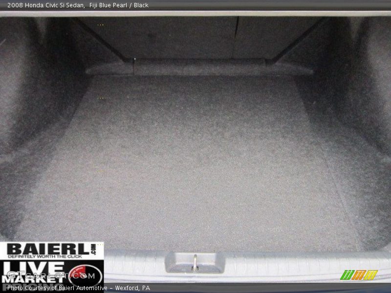 Fiji Blue Pearl / Black 2008 Honda Civic Si Sedan