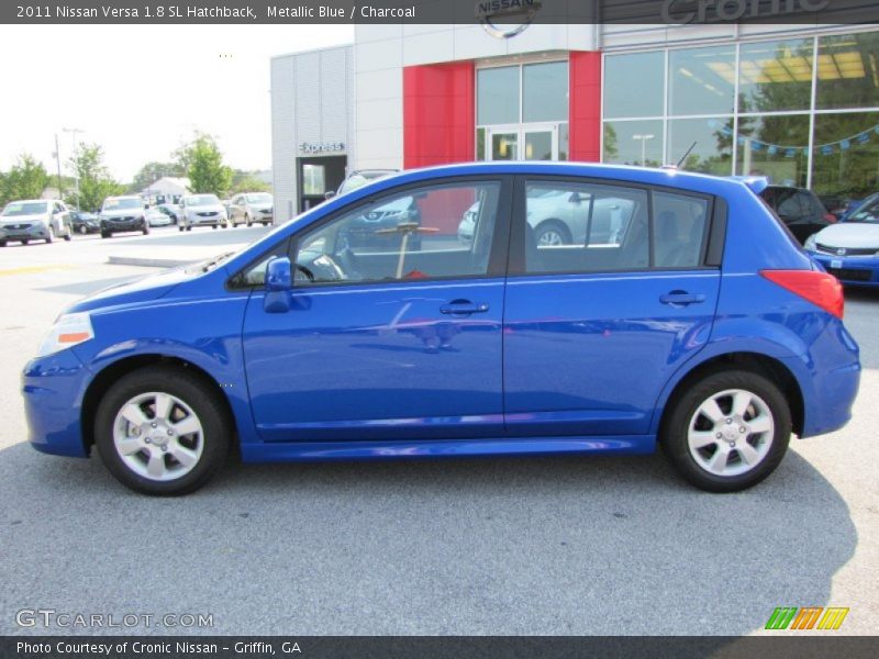 Metallic Blue / Charcoal 2011 Nissan Versa 1.8 SL Hatchback