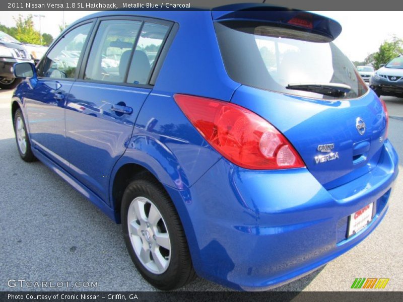 Metallic Blue / Charcoal 2011 Nissan Versa 1.8 SL Hatchback