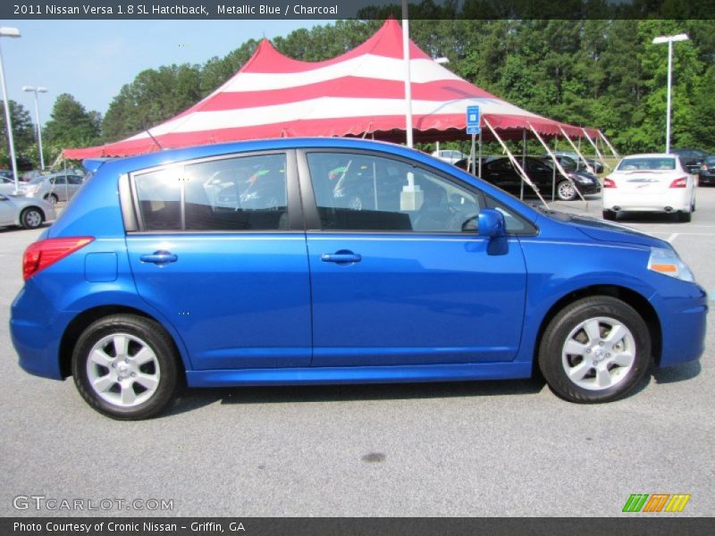Metallic Blue / Charcoal 2011 Nissan Versa 1.8 SL Hatchback