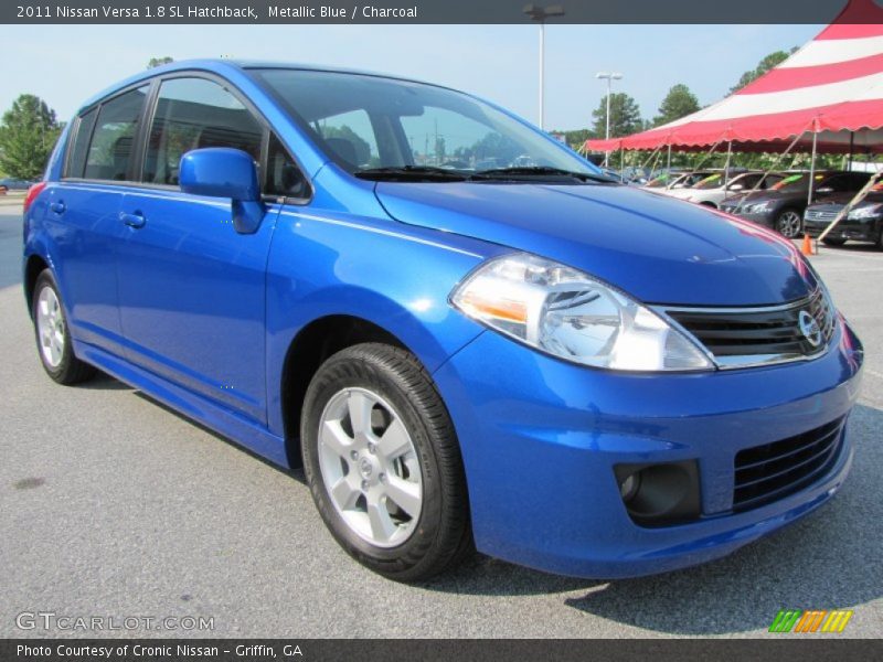 Metallic Blue / Charcoal 2011 Nissan Versa 1.8 SL Hatchback