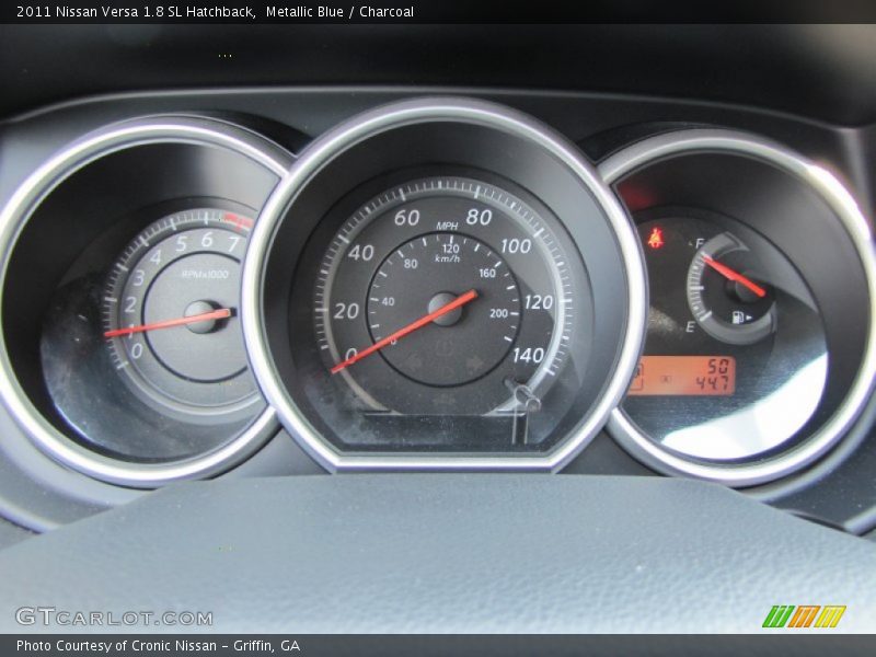 Metallic Blue / Charcoal 2011 Nissan Versa 1.8 SL Hatchback
