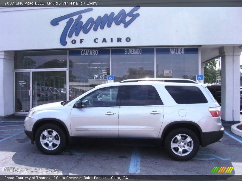 Liquid Silver Metallic / Ebony 2007 GMC Acadia SLE