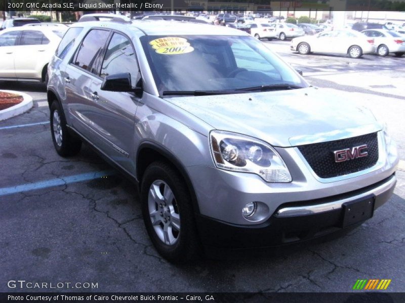 Liquid Silver Metallic / Ebony 2007 GMC Acadia SLE