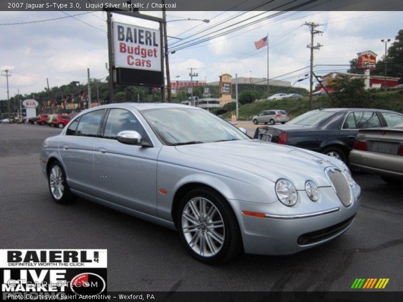 Liquid Silver Metallic / Charcoal 2007 Jaguar S-Type 3.0