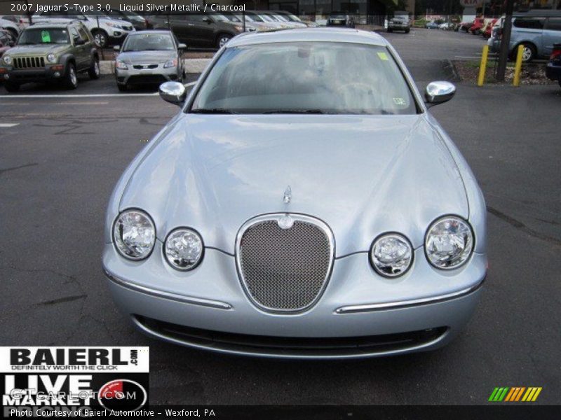 Liquid Silver Metallic / Charcoal 2007 Jaguar S-Type 3.0
