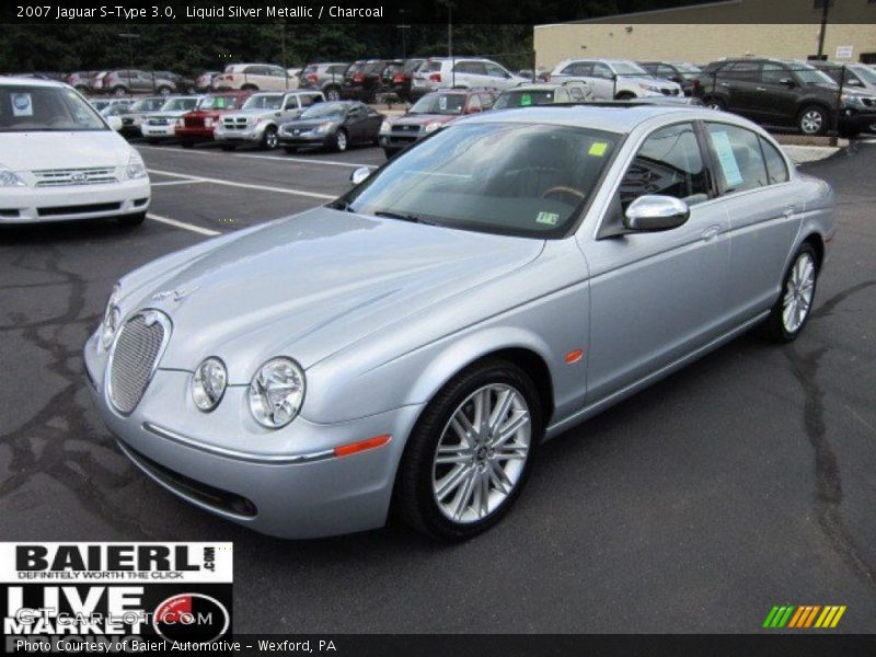 Liquid Silver Metallic / Charcoal 2007 Jaguar S-Type 3.0