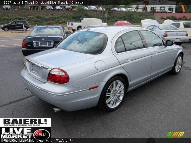 Liquid Silver Metallic / Charcoal 2007 Jaguar S-Type 3.0