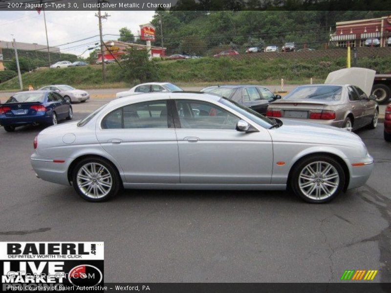 Liquid Silver Metallic / Charcoal 2007 Jaguar S-Type 3.0