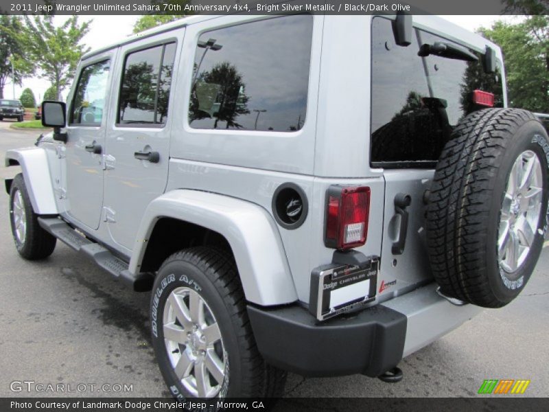 Bright Silver Metallic / Black/Dark Olive 2011 Jeep Wrangler Unlimited Sahara 70th Anniversary 4x4