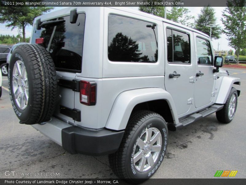 Bright Silver Metallic / Black/Dark Olive 2011 Jeep Wrangler Unlimited Sahara 70th Anniversary 4x4