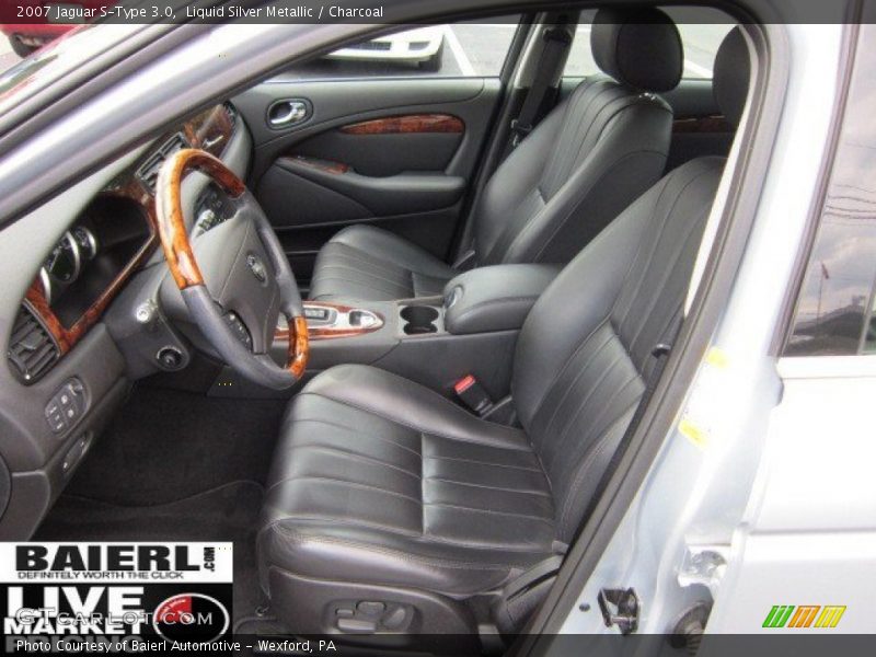 Liquid Silver Metallic / Charcoal 2007 Jaguar S-Type 3.0