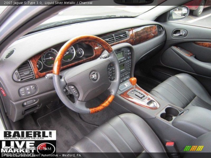 Liquid Silver Metallic / Charcoal 2007 Jaguar S-Type 3.0