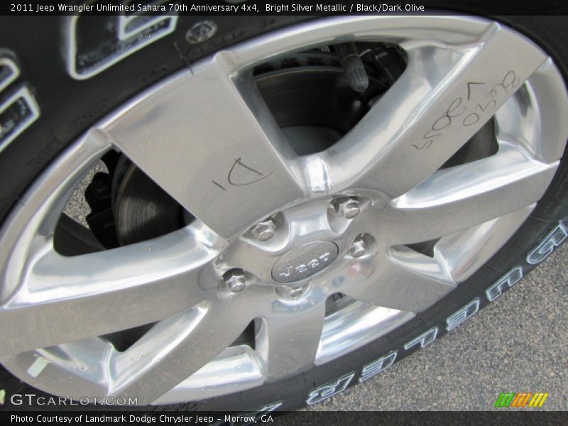 Bright Silver Metallic / Black/Dark Olive 2011 Jeep Wrangler Unlimited Sahara 70th Anniversary 4x4