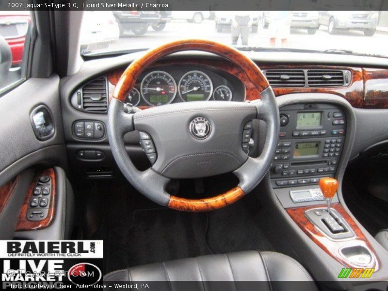 Liquid Silver Metallic / Charcoal 2007 Jaguar S-Type 3.0